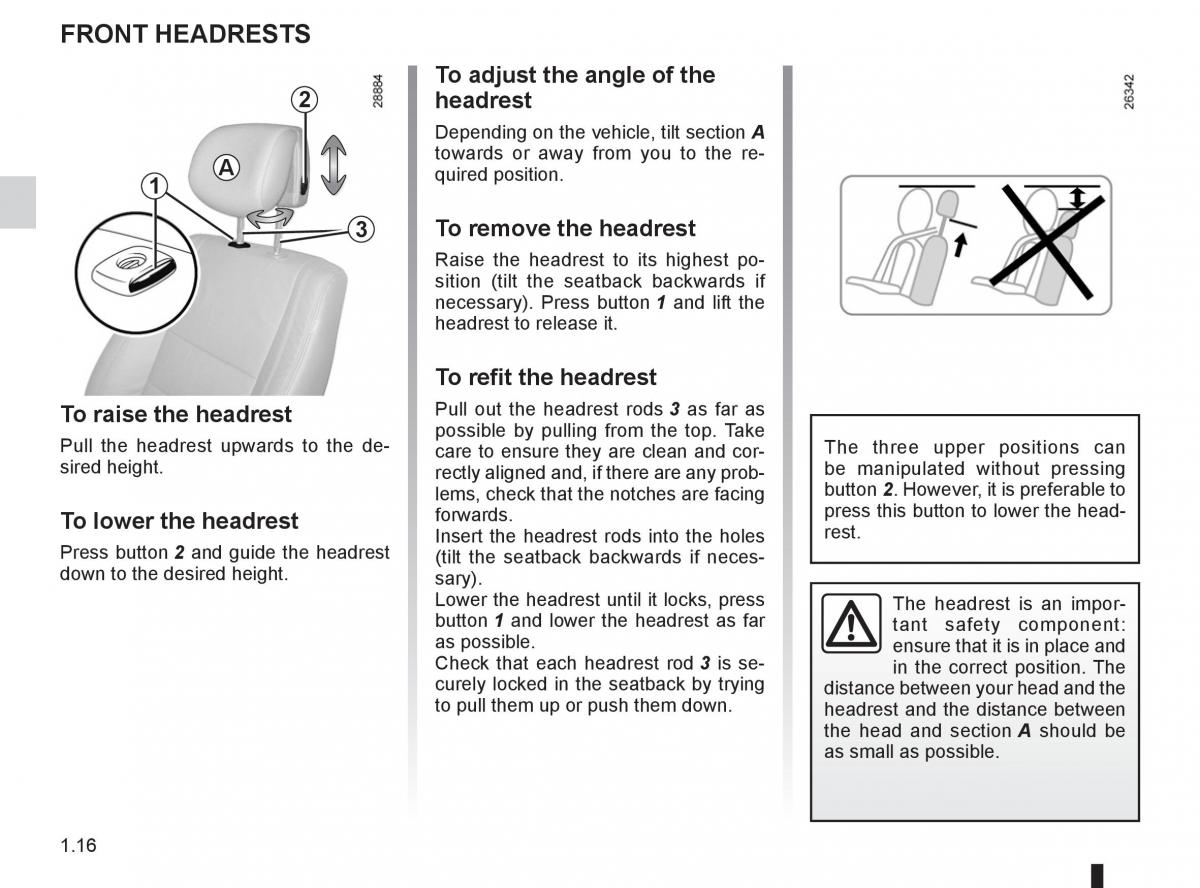 Renault Fluence owners manual / page 20