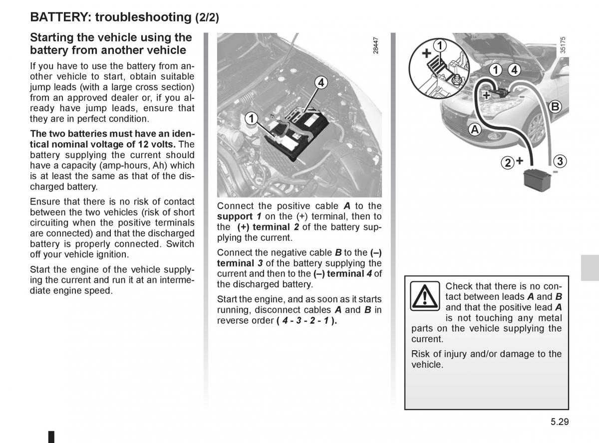 Renault Fluence owners manual / page 201