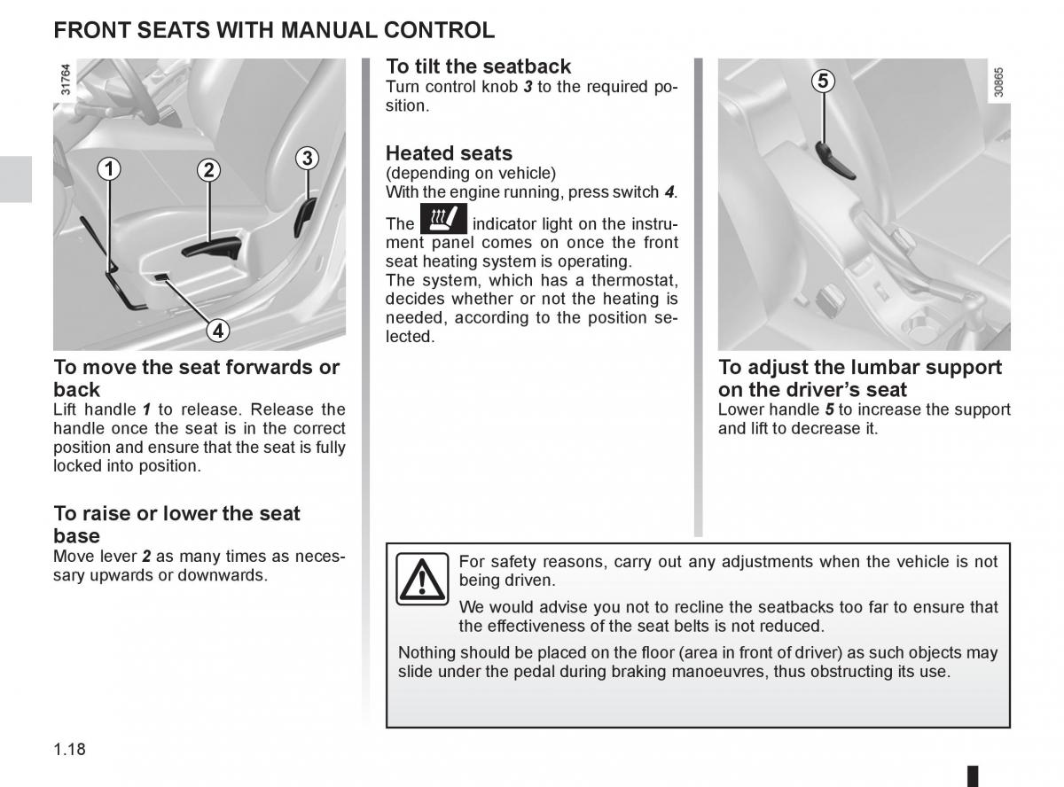 Renault Fluence owners manual / page 22