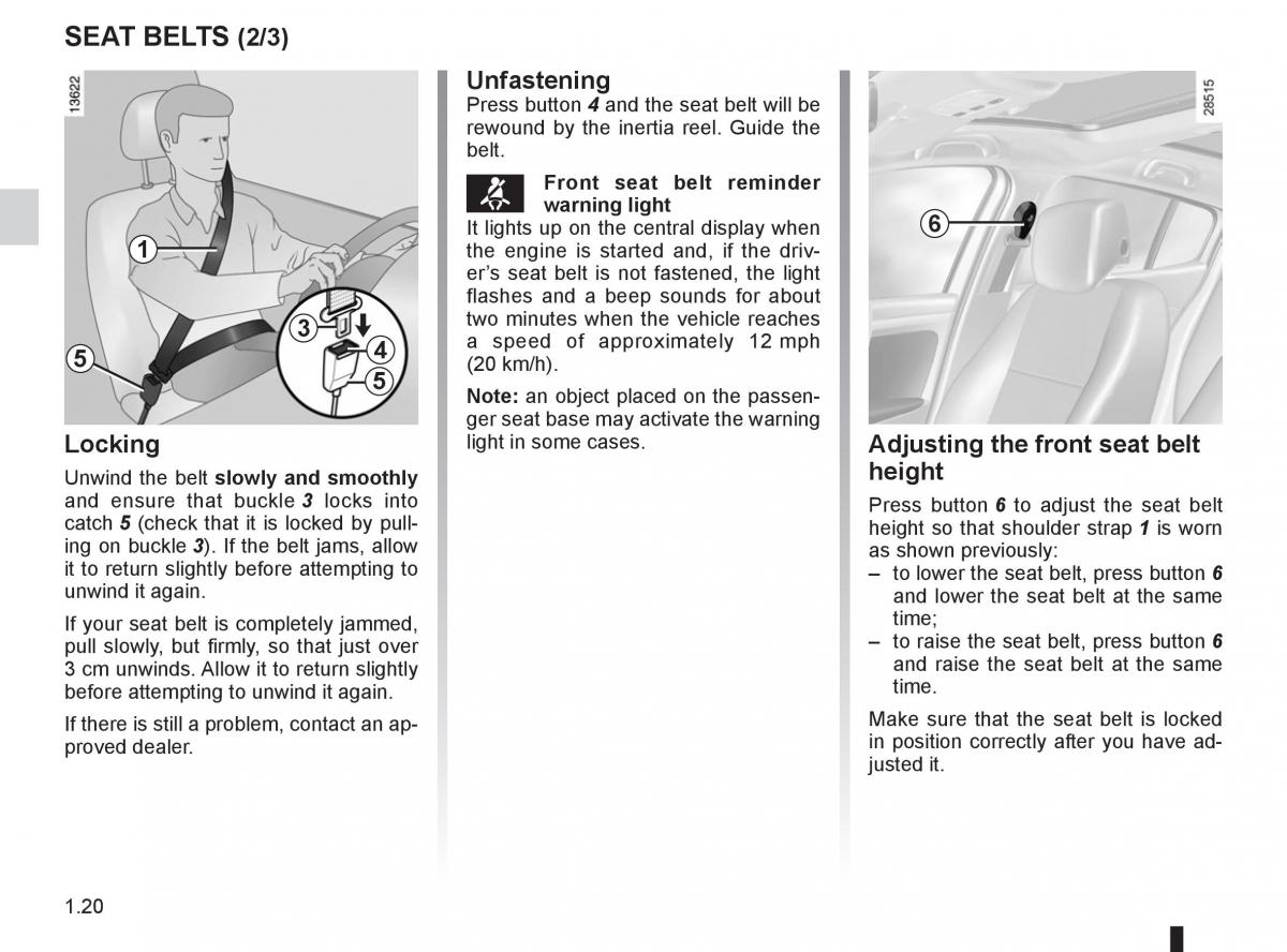 Renault Fluence owners manual / page 24