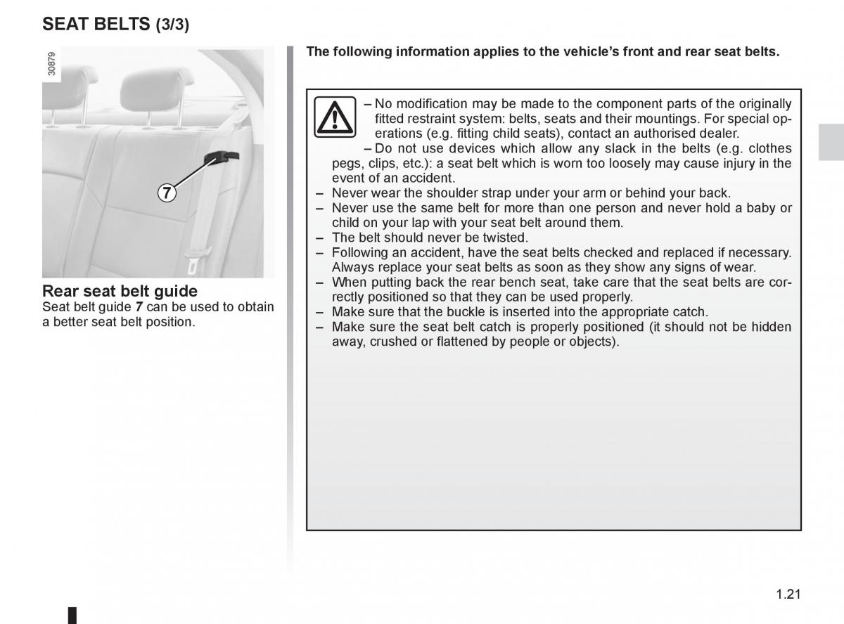 Renault Fluence owners manual / page 25