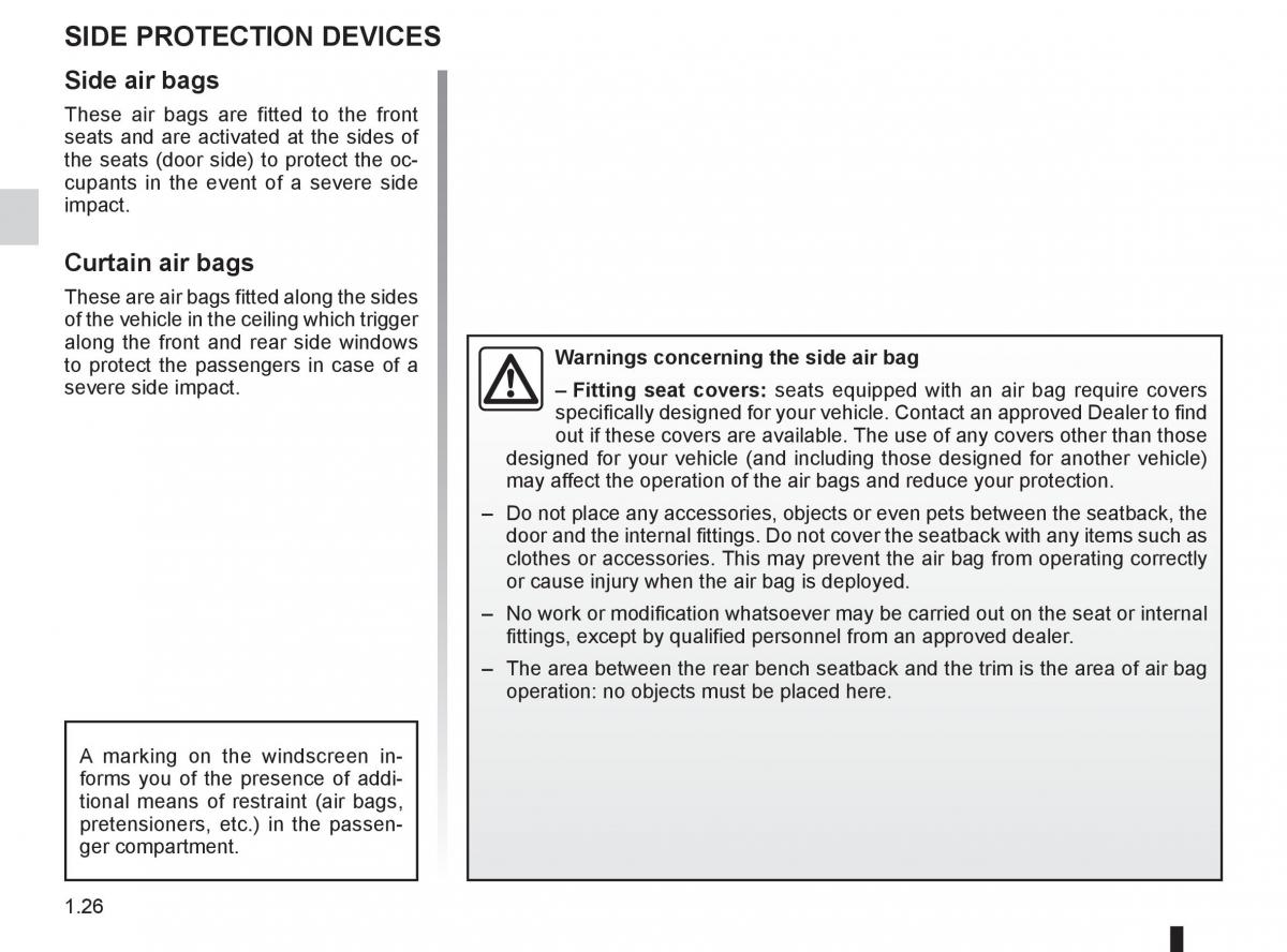 Renault Fluence owners manual / page 30