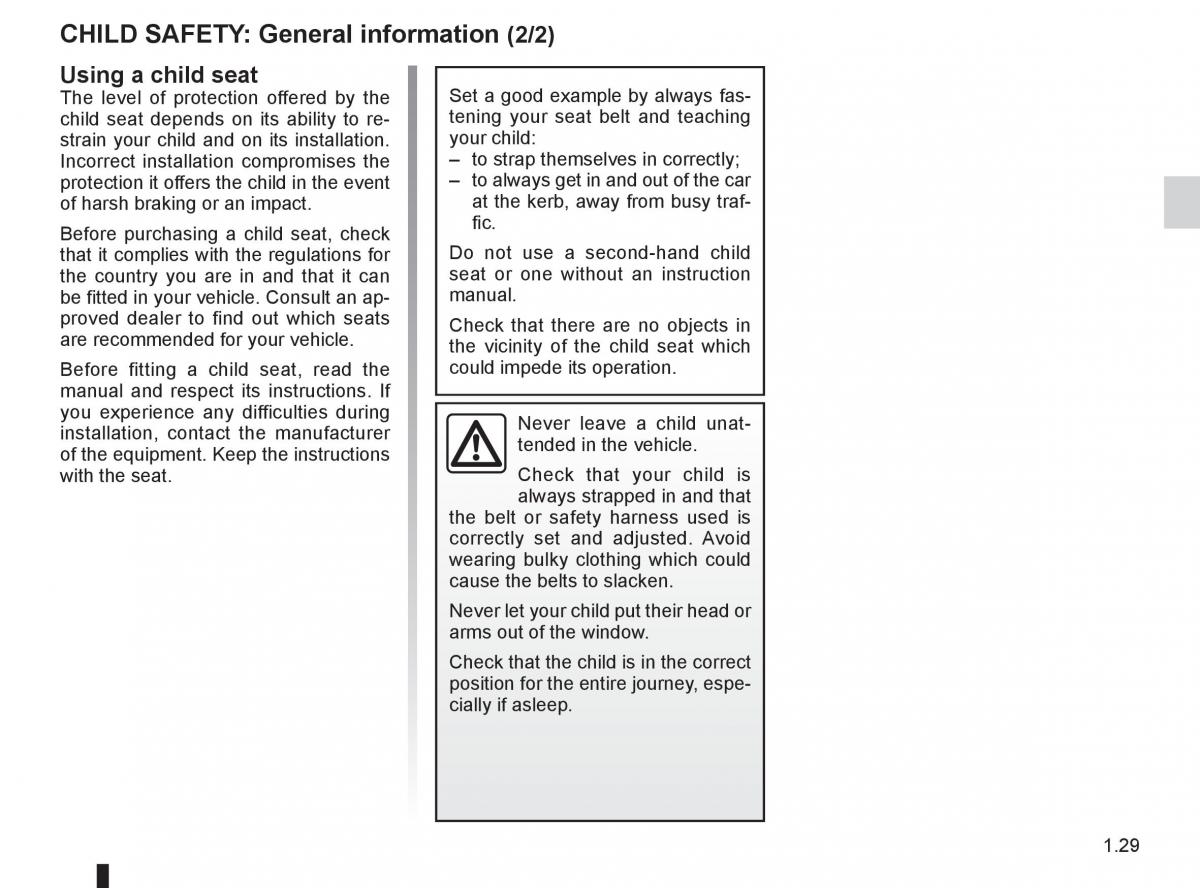 Renault Fluence owners manual / page 33