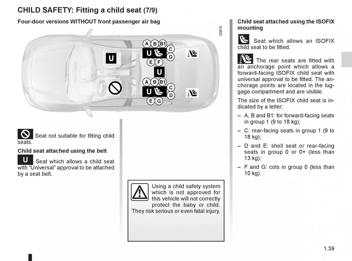 Renault Fluence owners manual / page 43