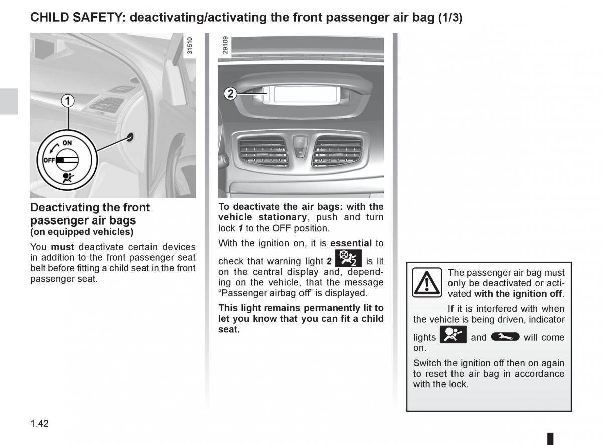 Renault Fluence owners manual / page 46