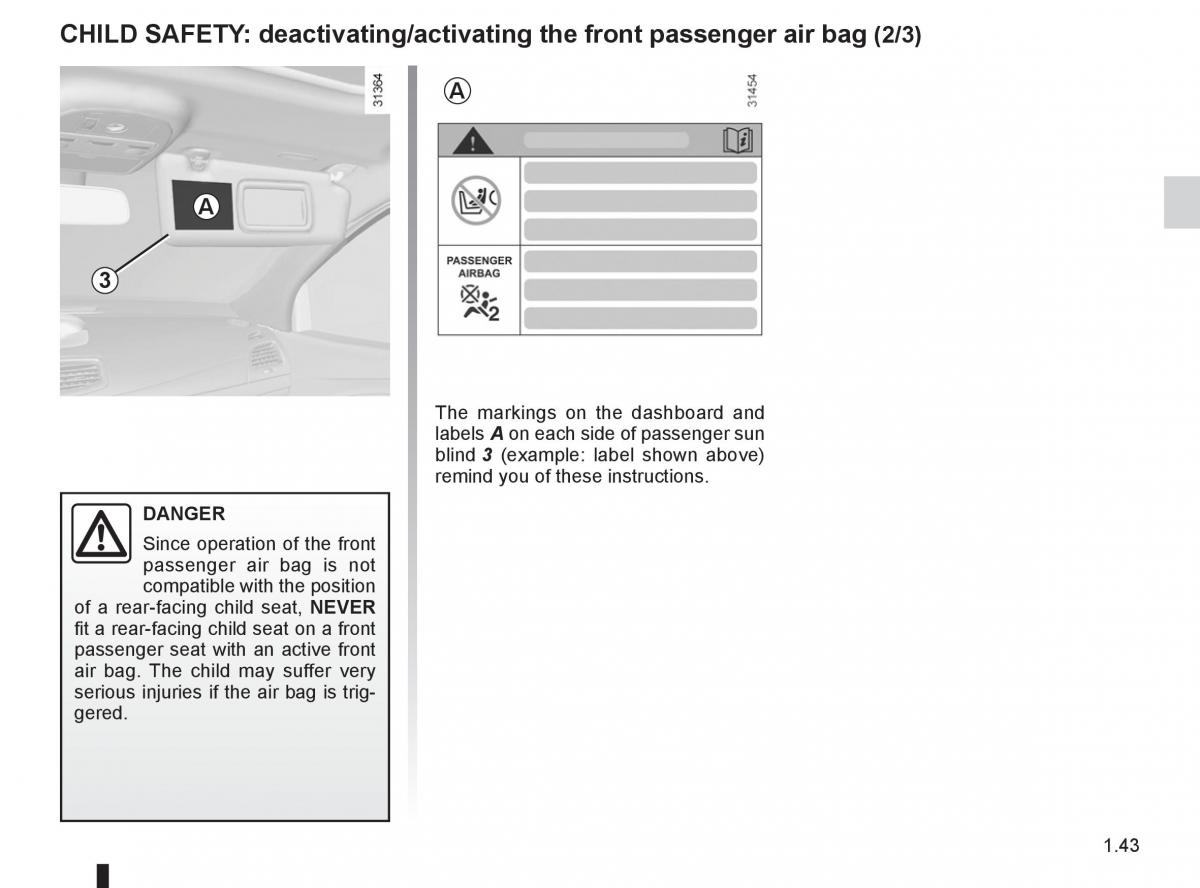 Renault Fluence owners manual / page 47