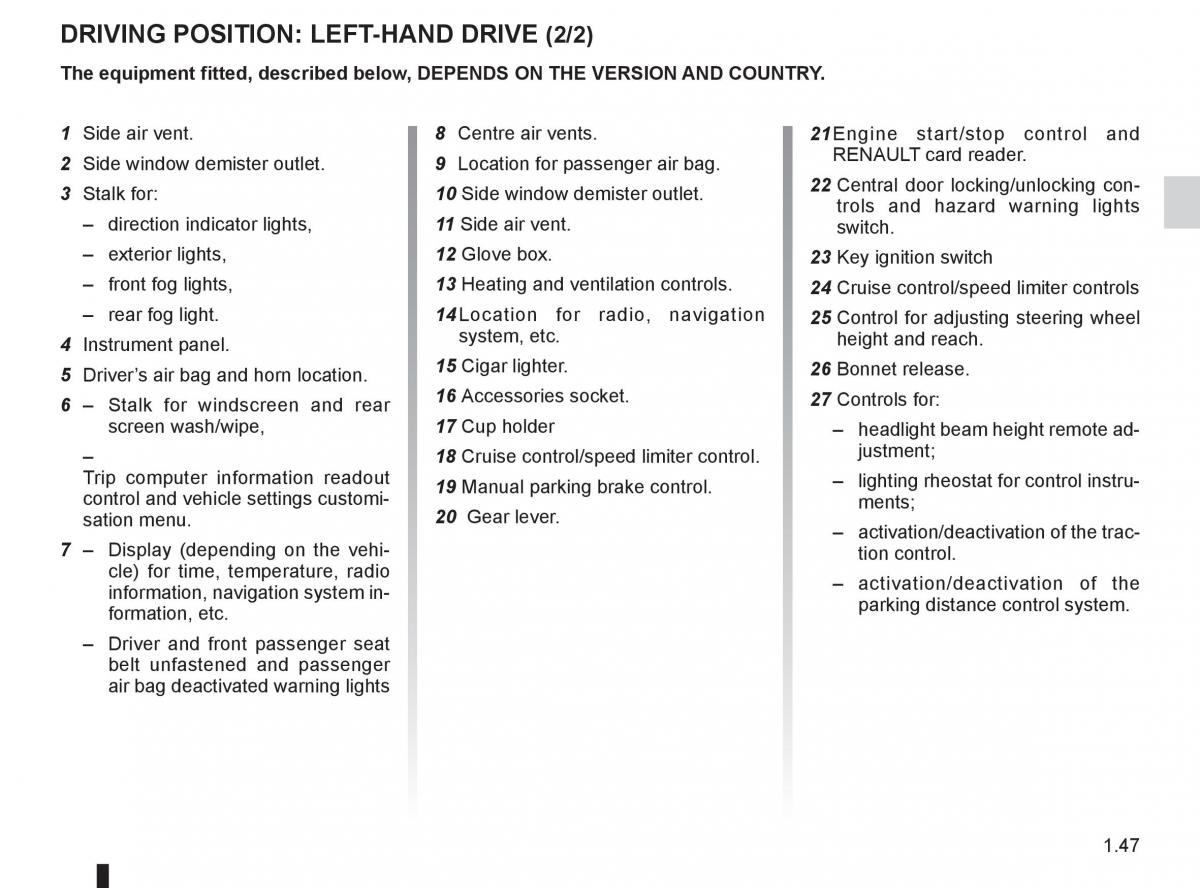 Renault Fluence owners manual / page 51