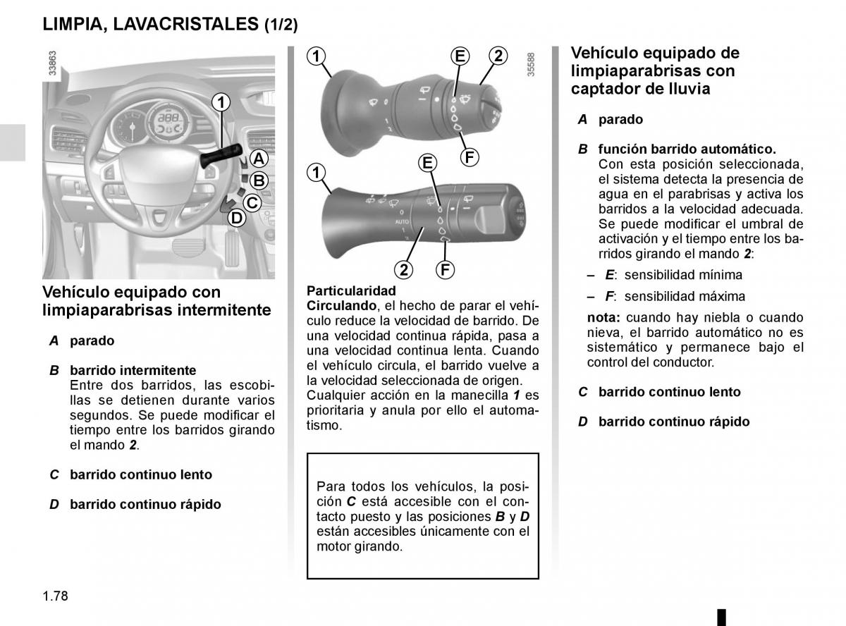 Renault Fluence manual del propietario / page 84