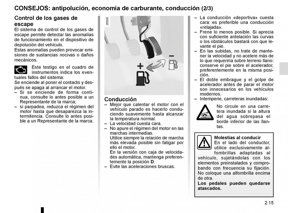 Renault Fluence manual del propietario / page 105