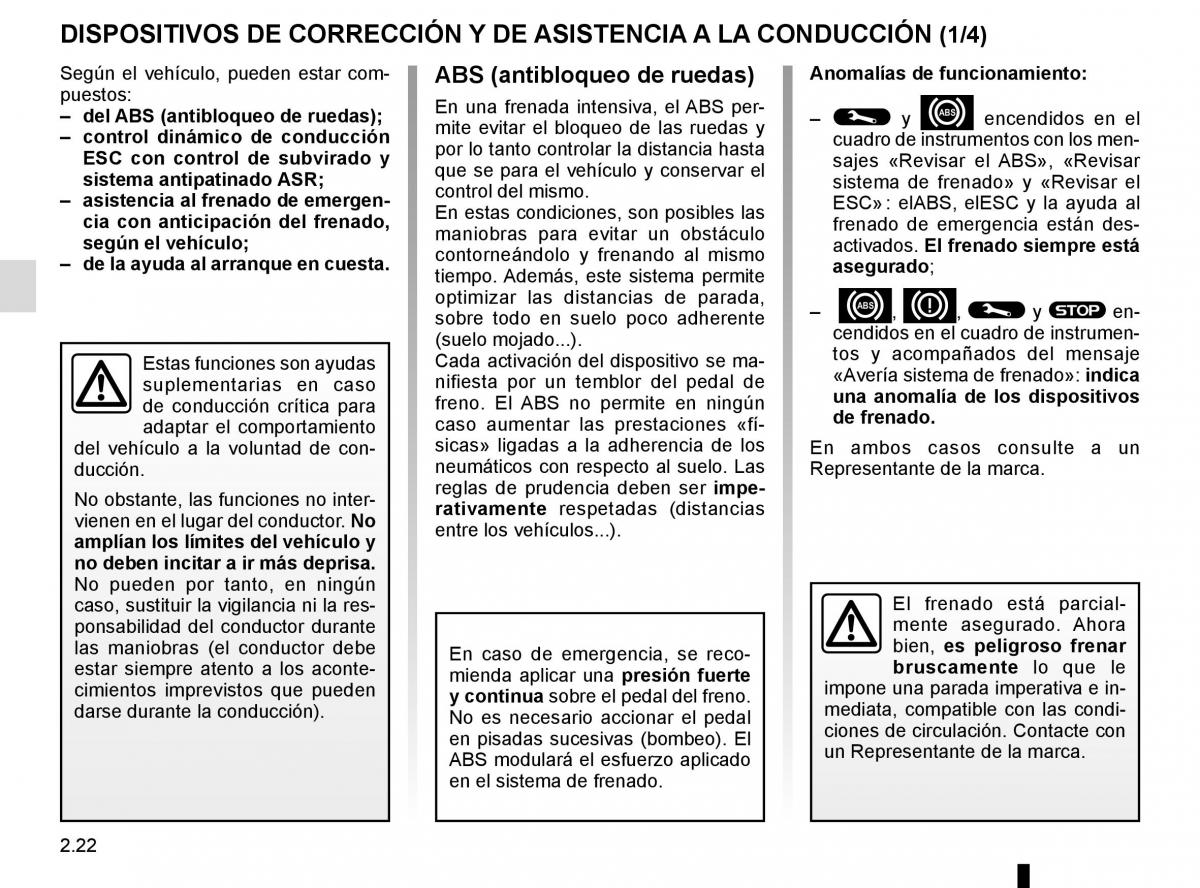 Renault Fluence manual del propietario / page 112