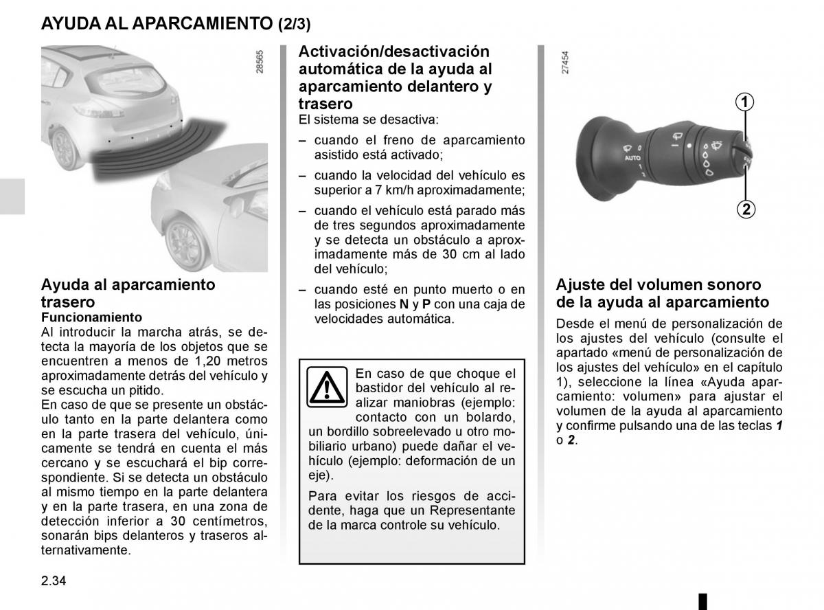 Renault Fluence manual del propietario / page 124