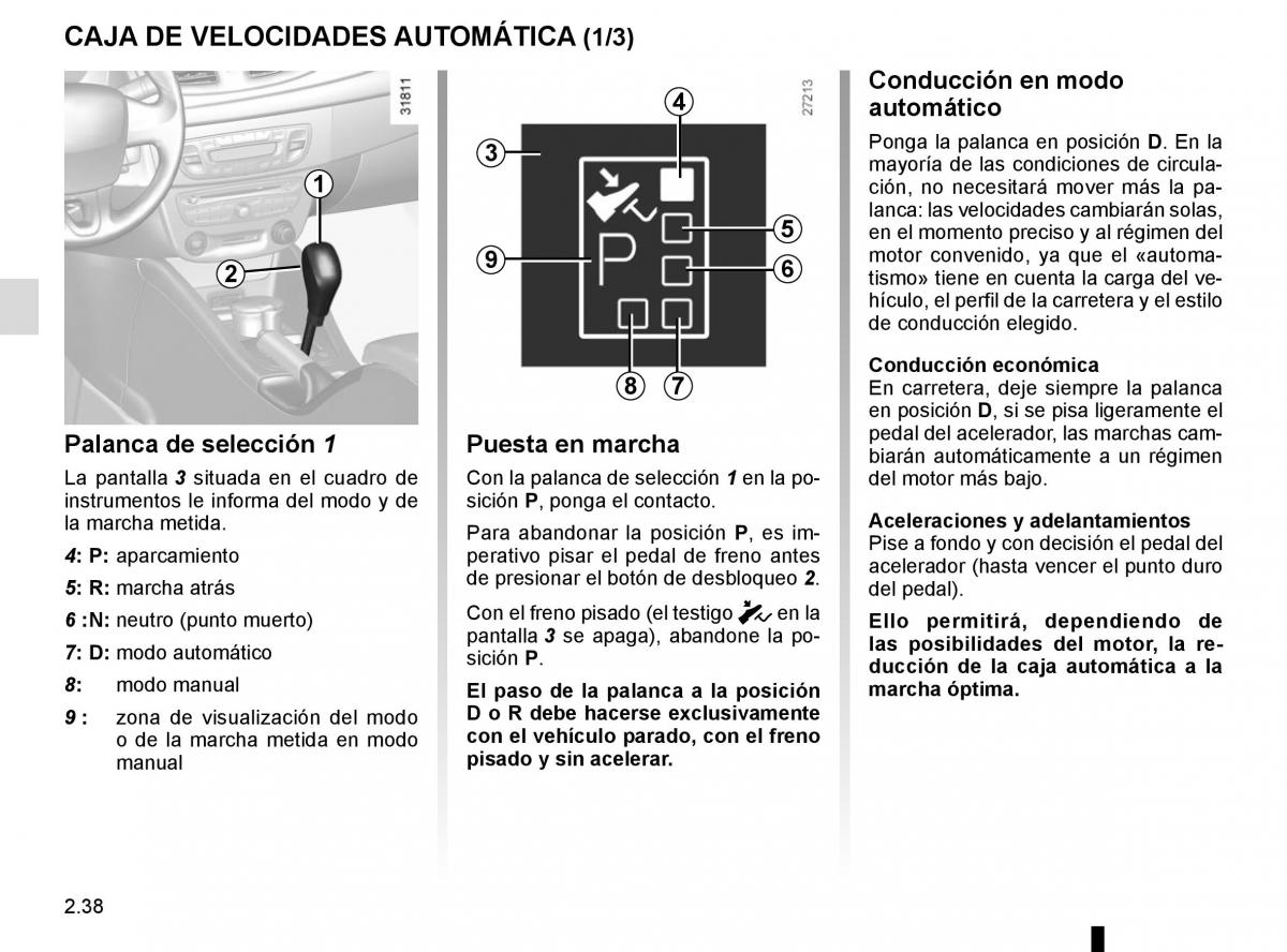 Renault Fluence manual del propietario / page 128