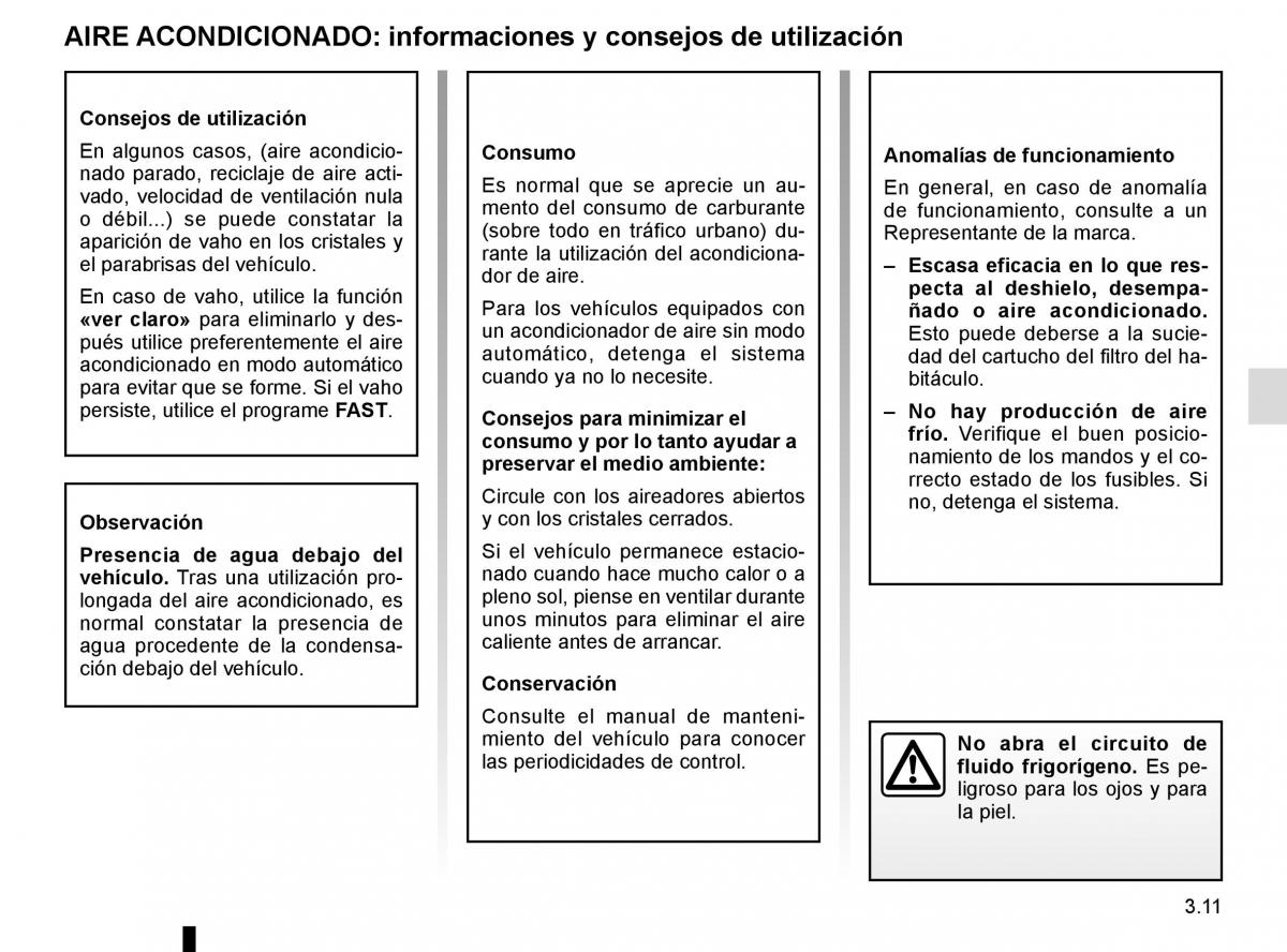 Renault Fluence manual del propietario / page 141