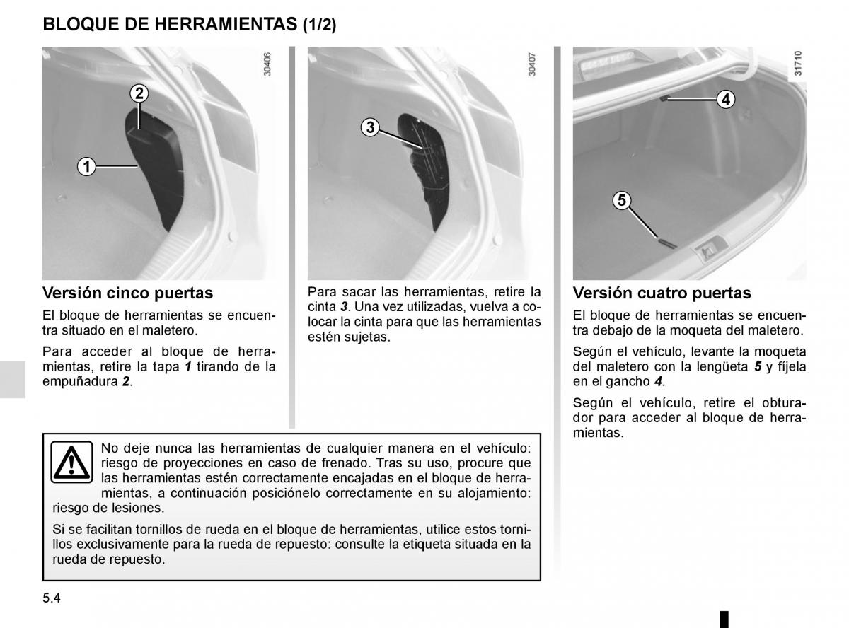 Renault Fluence manual del propietario / page 180