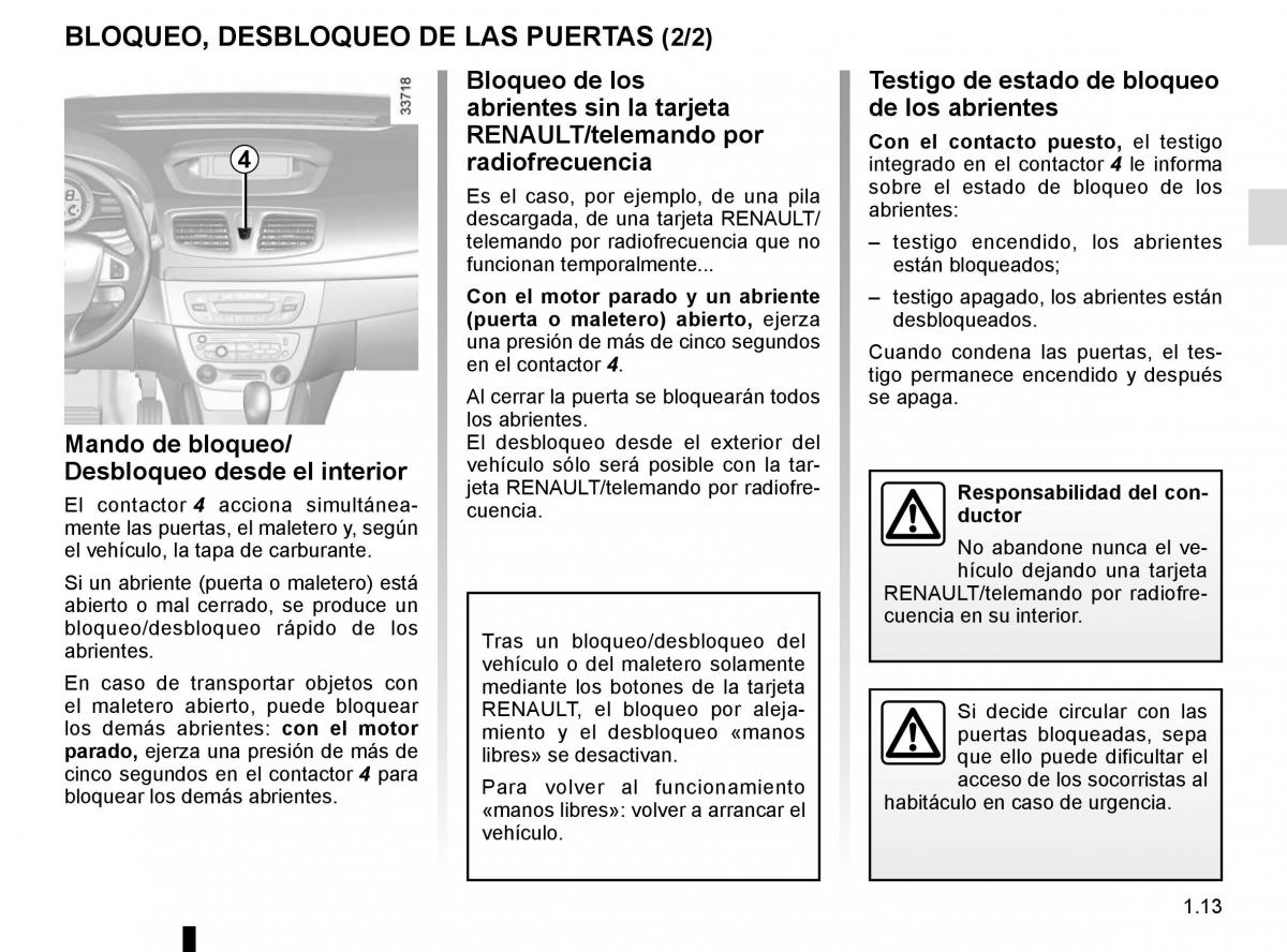 Renault Fluence manual del propietario / page 19