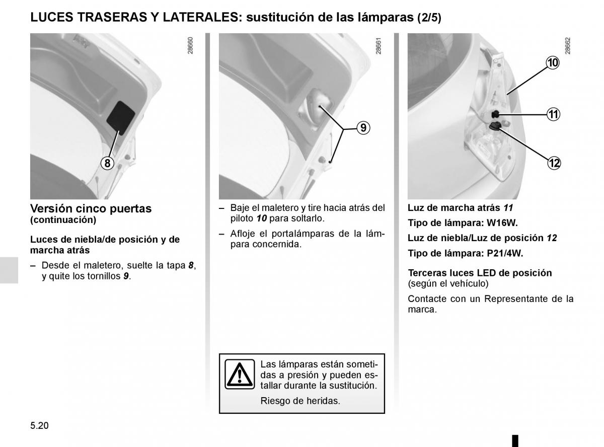 Renault Fluence manual del propietario / page 196