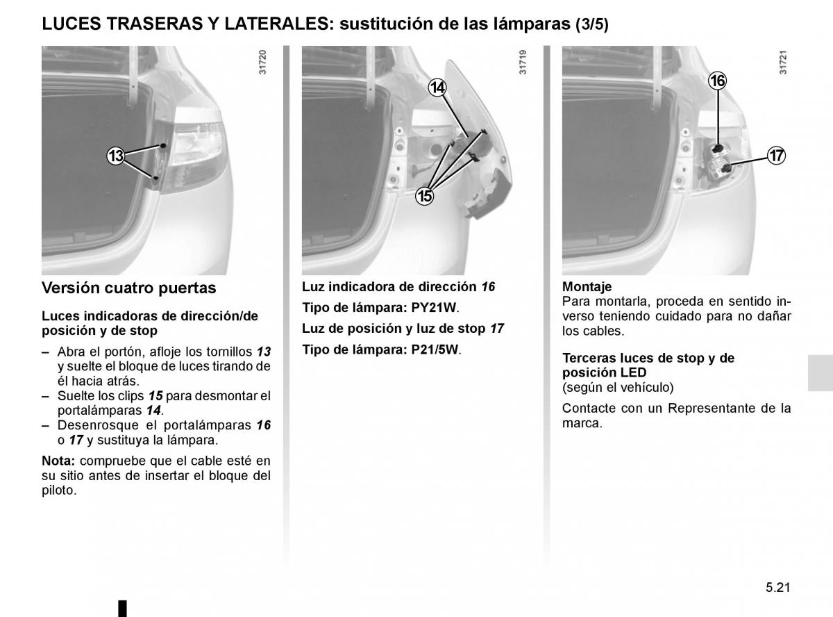 Renault Fluence manual del propietario / page 197