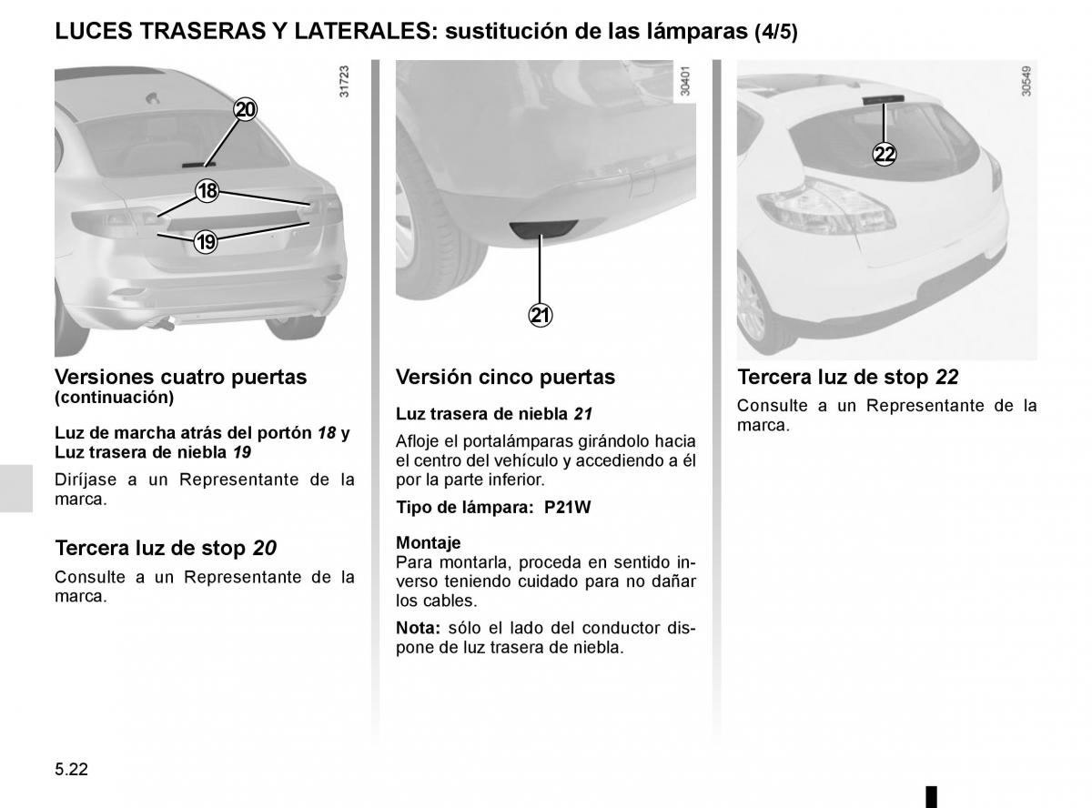 Renault Fluence manual del propietario / page 198