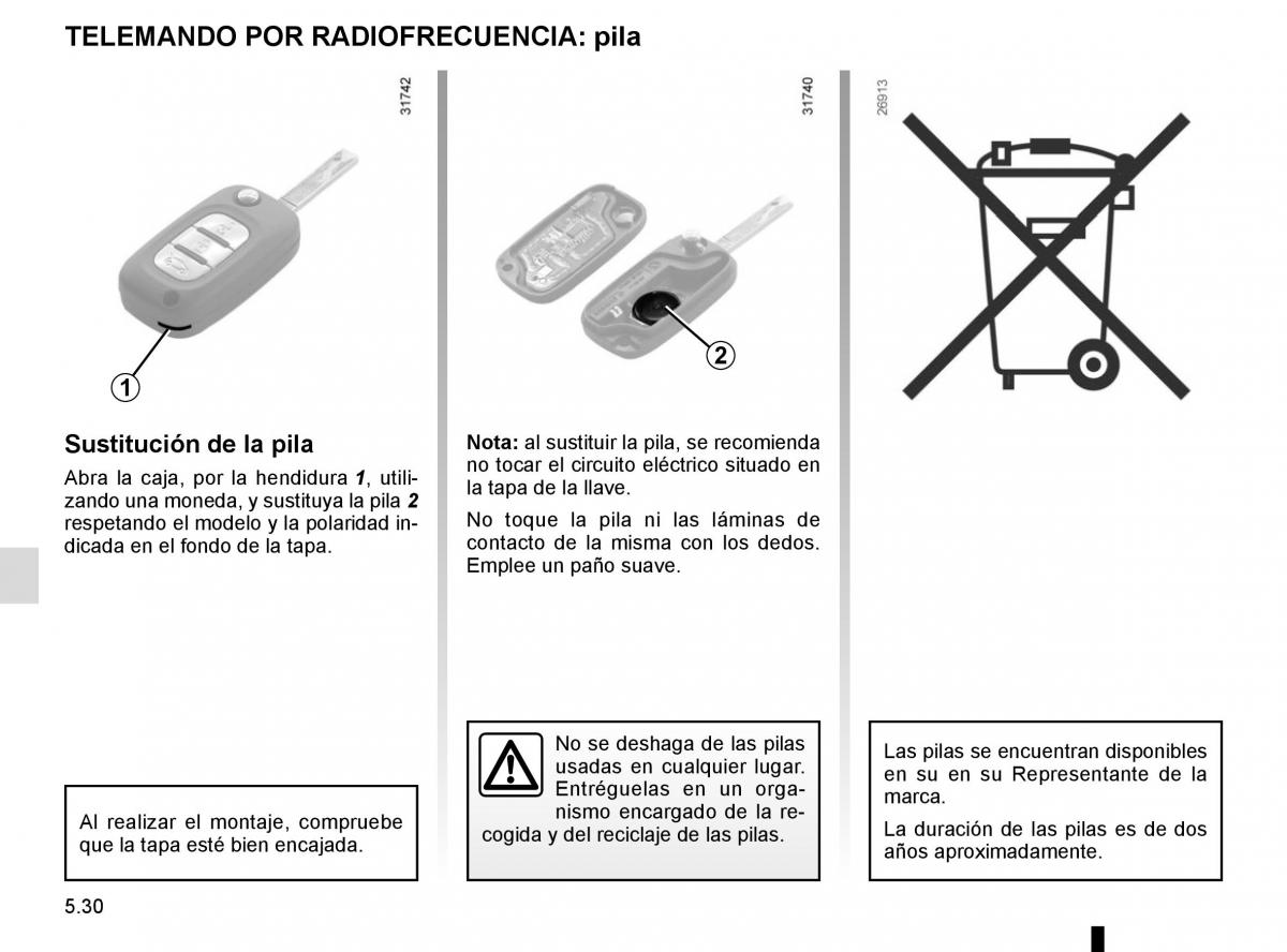 Renault Fluence manual del propietario / page 206