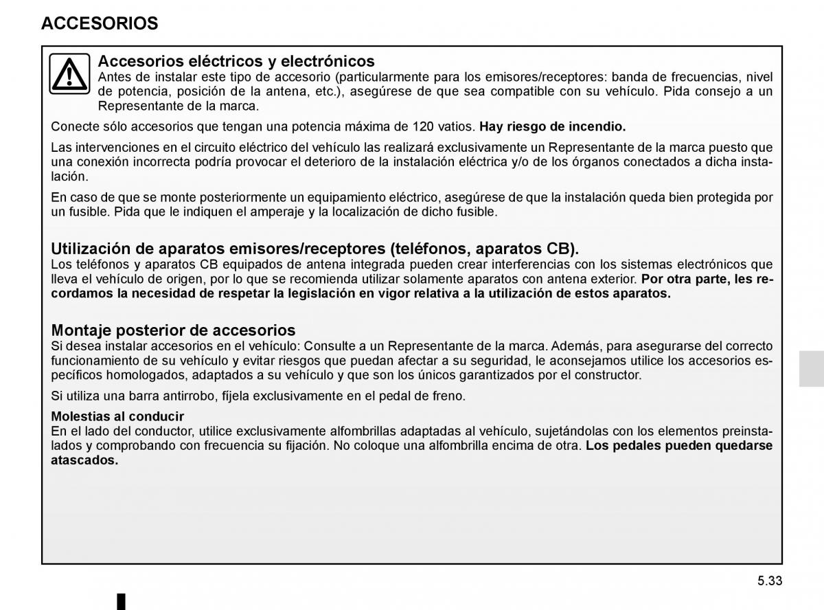 Renault Fluence manual del propietario / page 209