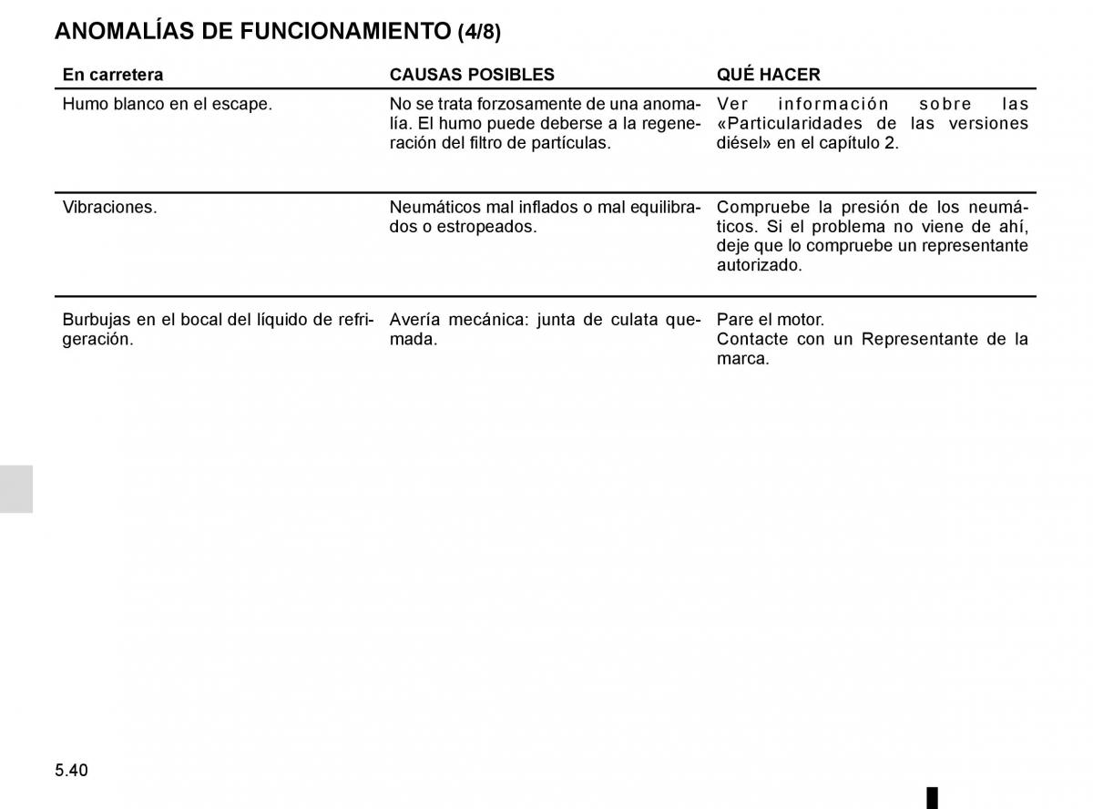 Renault Fluence manual del propietario / page 216