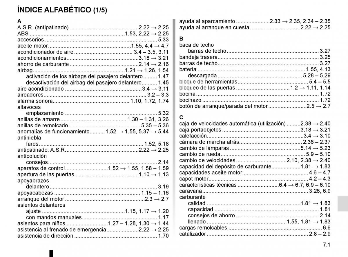 Renault Fluence manual del propietario / page 243