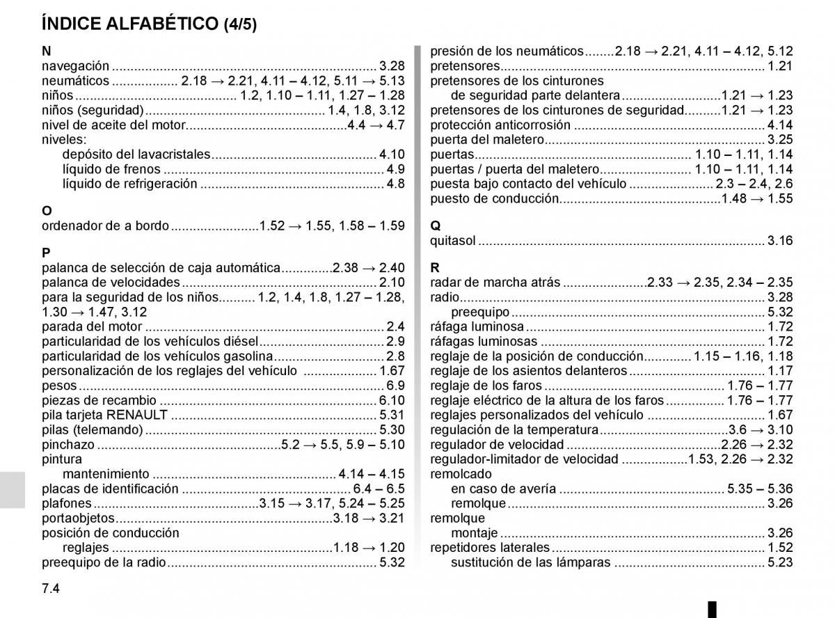 Renault Fluence manual del propietario / page 246