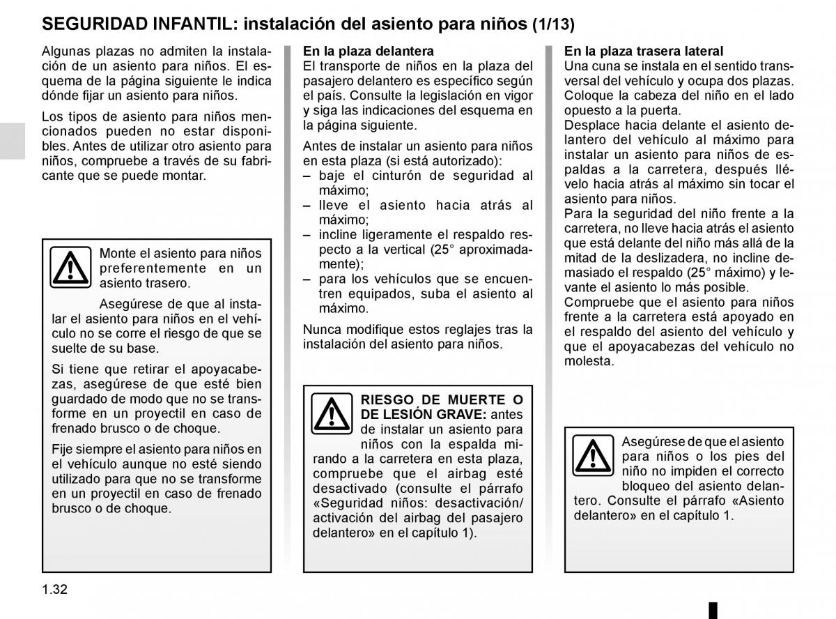 Renault Fluence manual del propietario / page 38