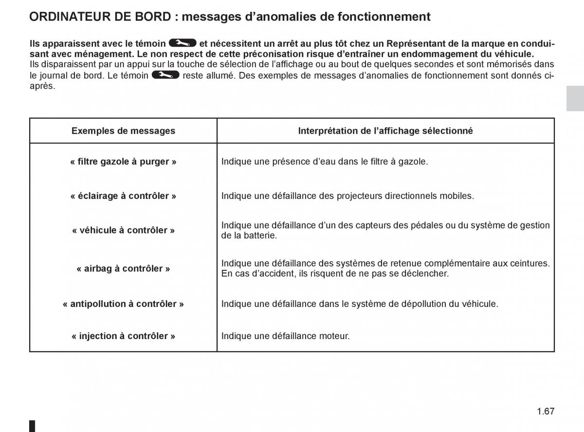 Renault Fluence manuel du proprietaire / page 69