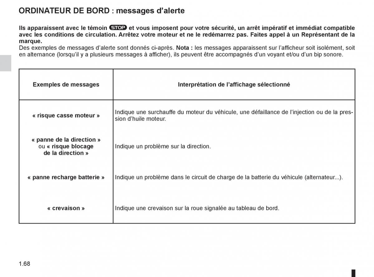 Renault Fluence manuel du proprietaire / page 70