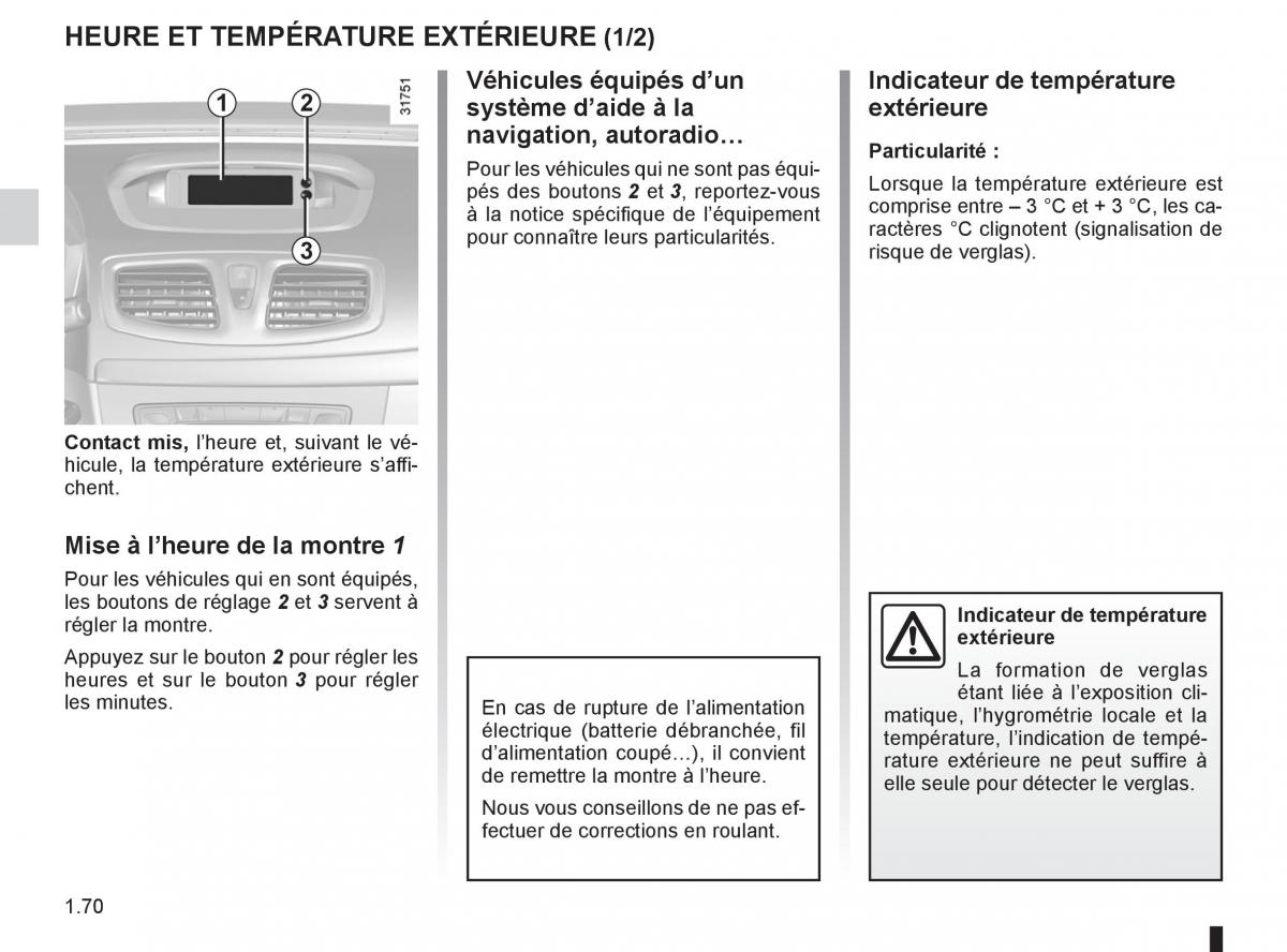 Renault Fluence manuel du proprietaire / page 72