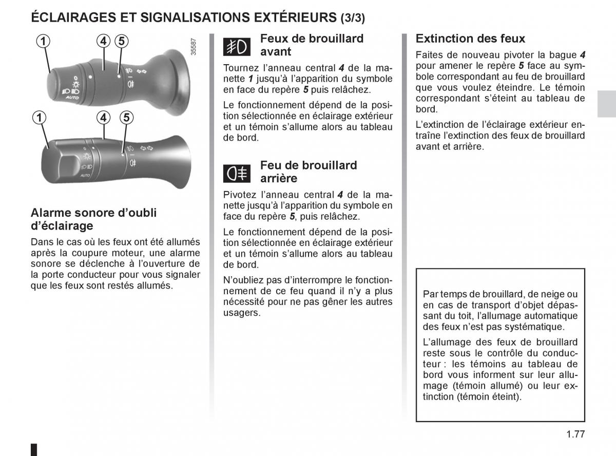 Renault Fluence manuel du proprietaire / page 79