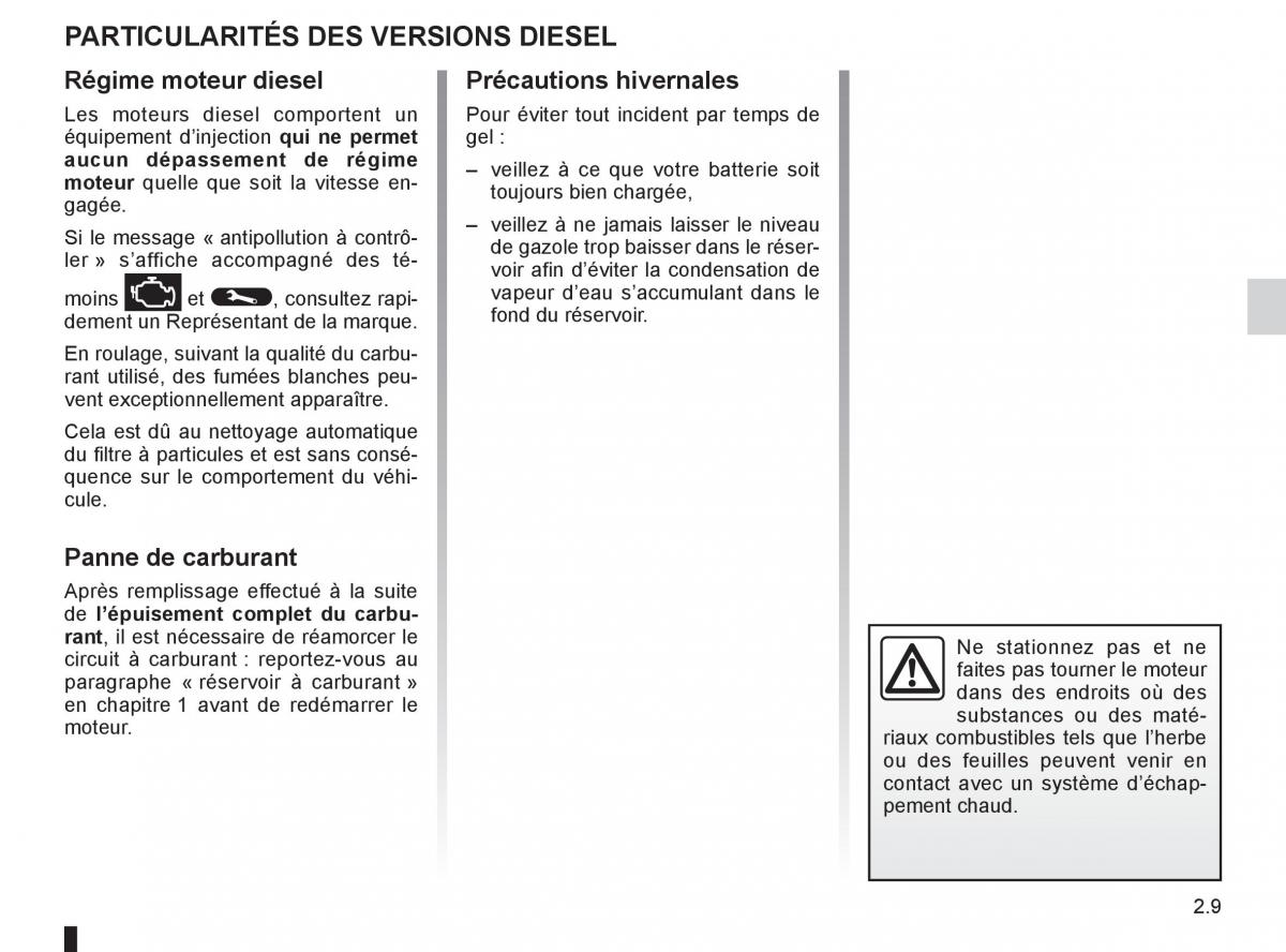 Renault Fluence manuel du proprietaire / page 95