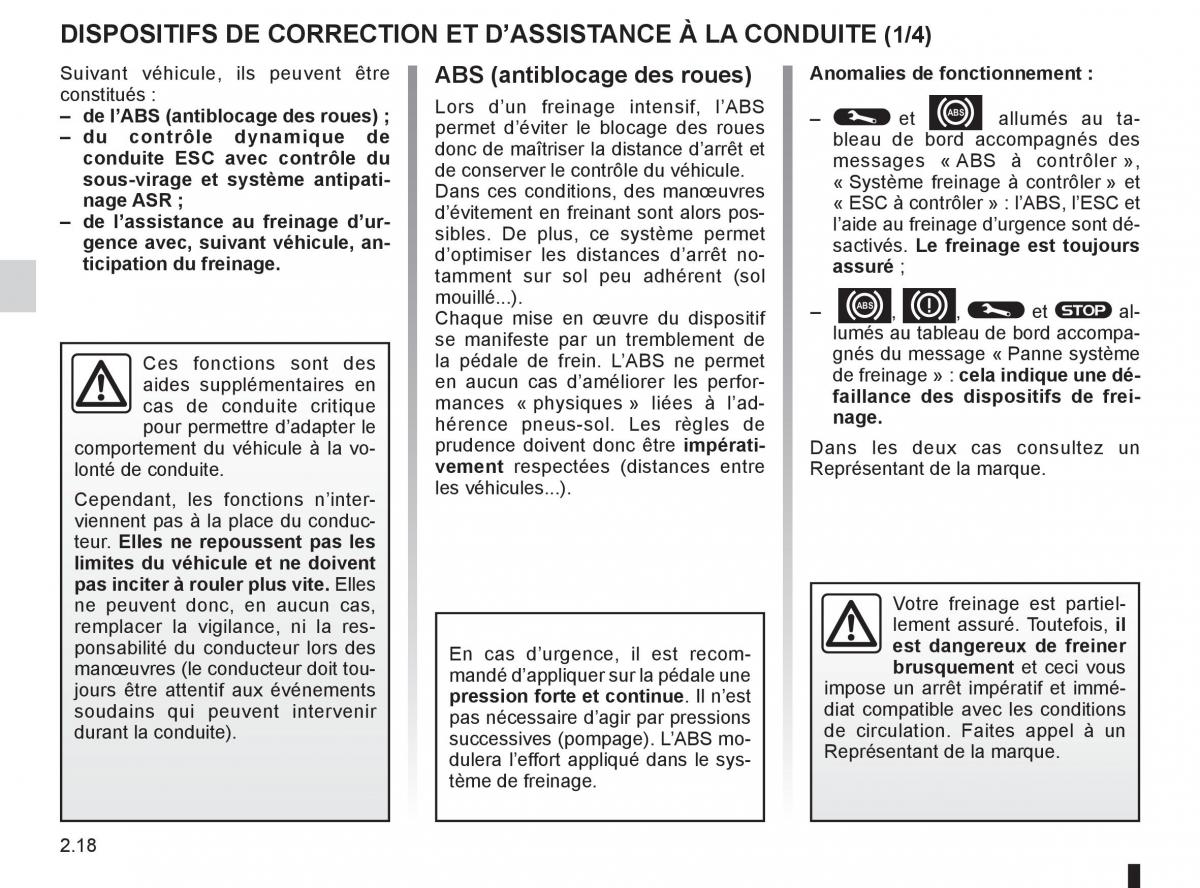 Renault Fluence manuel du proprietaire / page 104