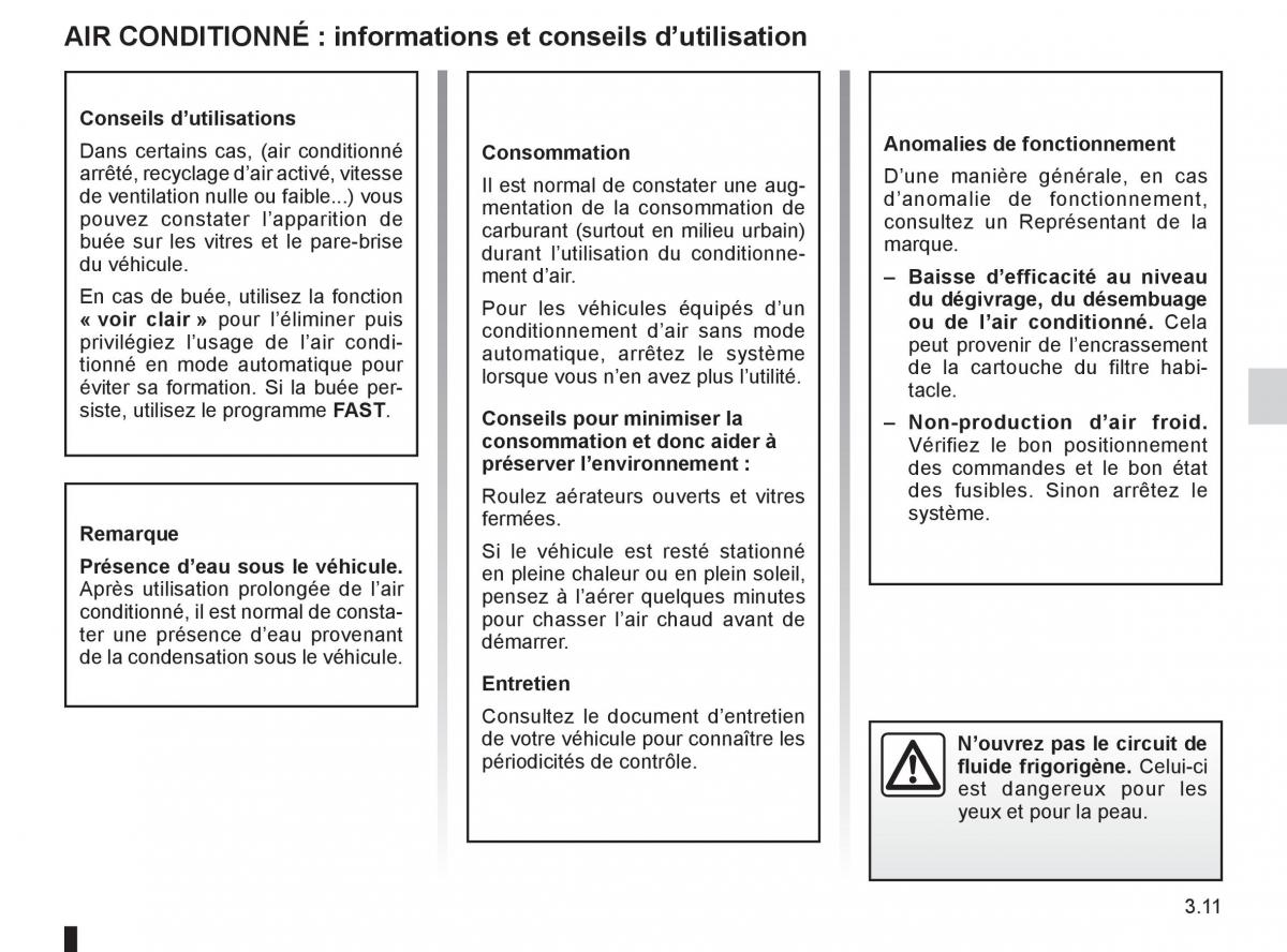 Renault Fluence manuel du proprietaire / page 137