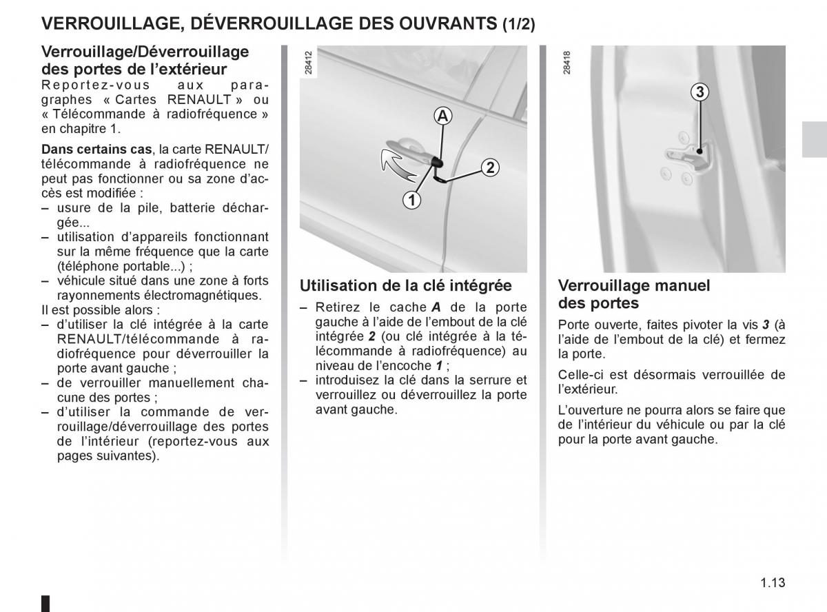 Renault Fluence manuel du proprietaire / page 15