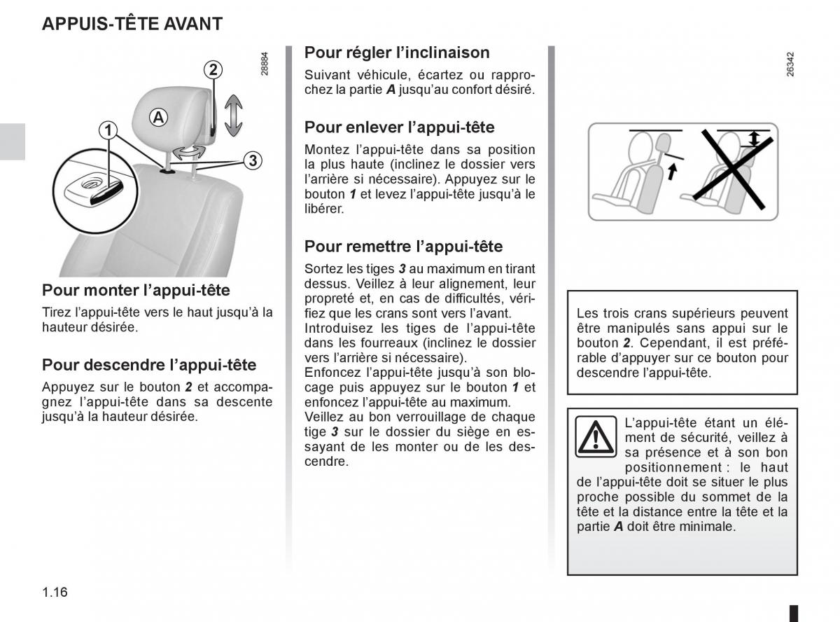 Renault Fluence manuel du proprietaire / page 18