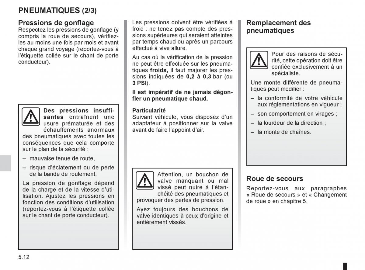 Renault Fluence manuel du proprietaire / page 182