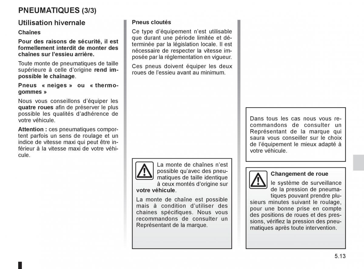 Renault Fluence manuel du proprietaire / page 183