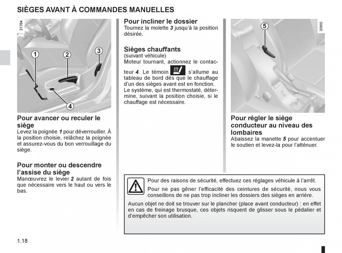 Renault Fluence manuel du proprietaire / page 20