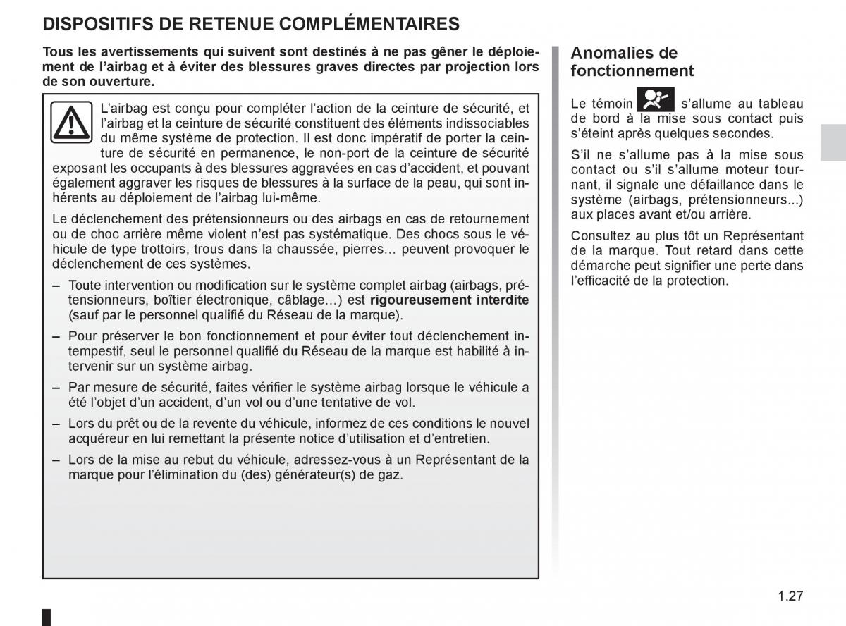 Renault Fluence manuel du proprietaire / page 29