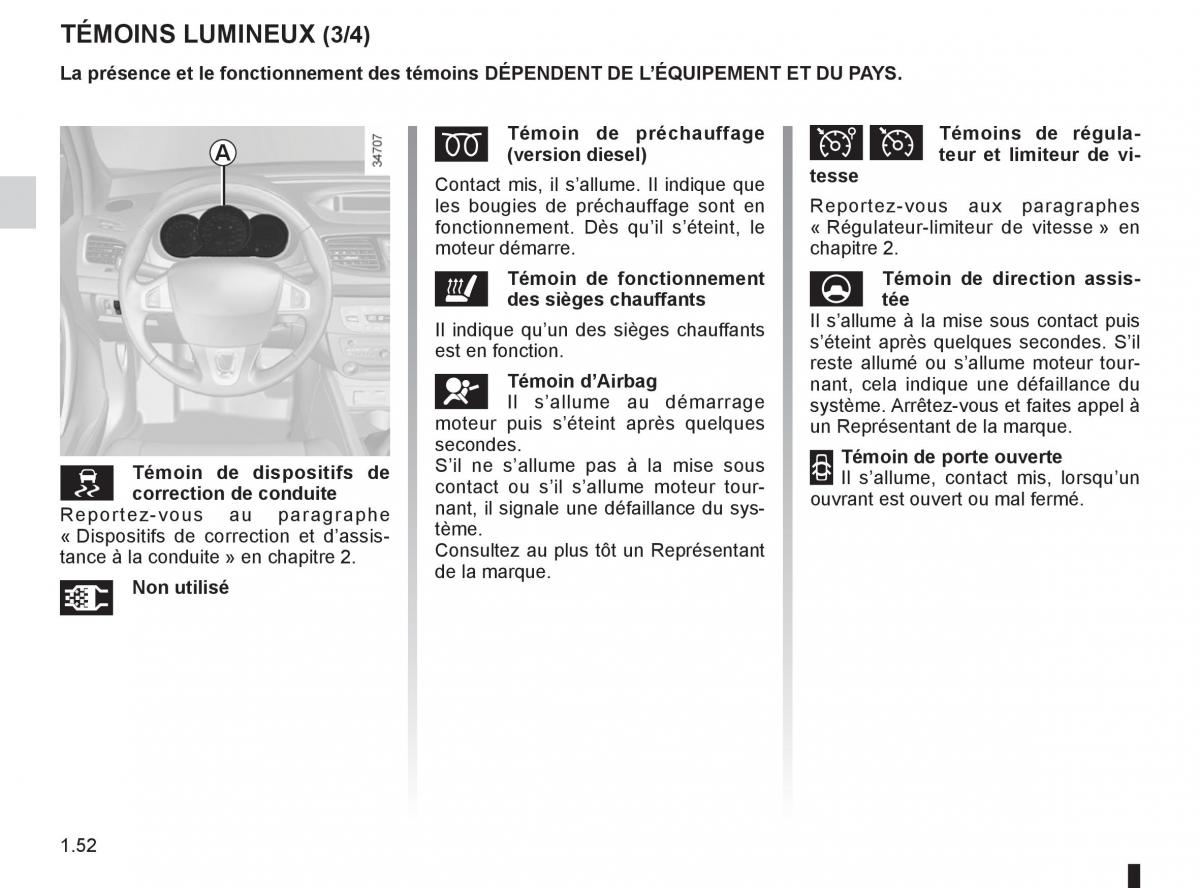 Renault Fluence manuel du proprietaire / page 54