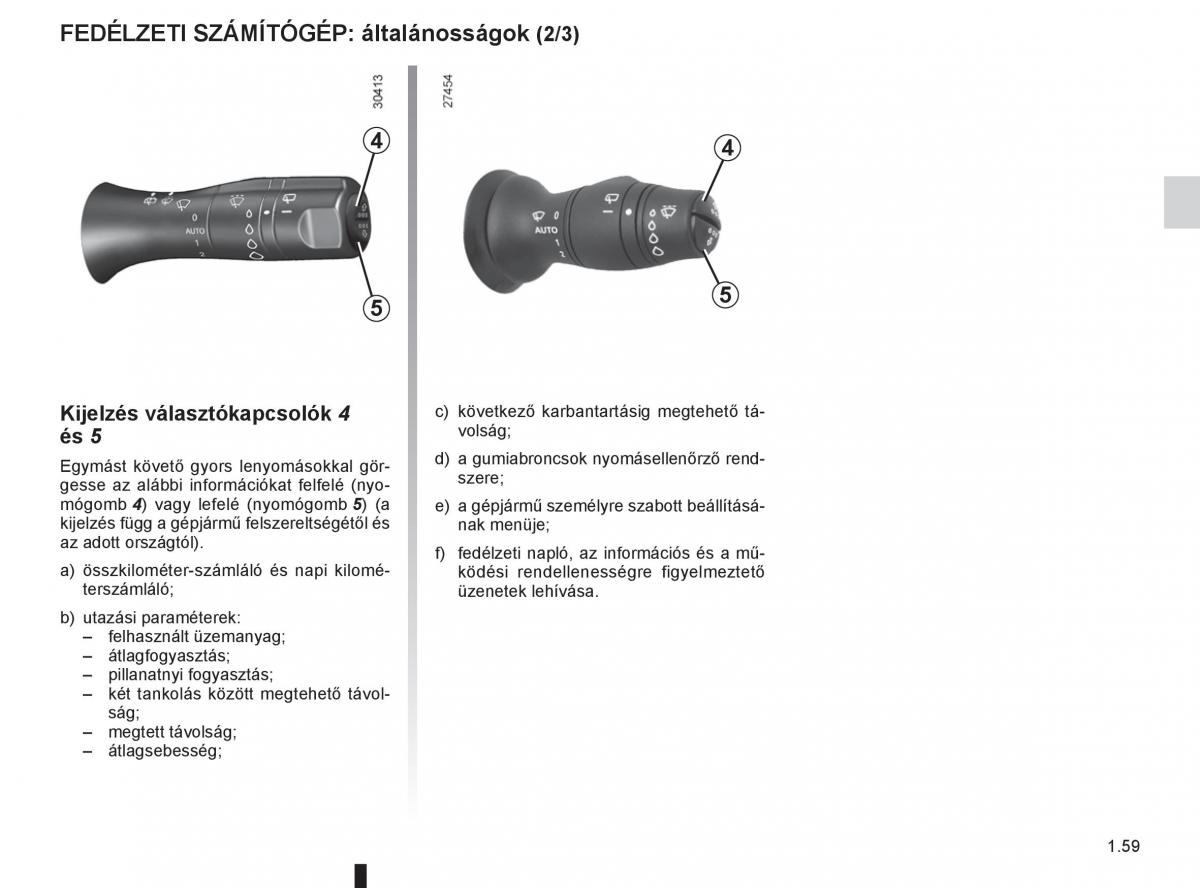 Renault Fluence Kezelesi utmutato / page 63