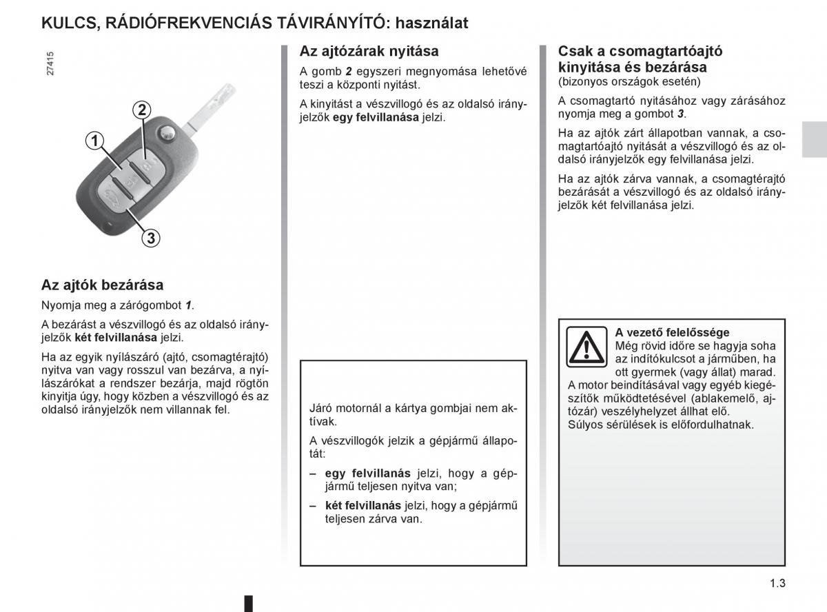 Renault Fluence Kezelesi utmutato / page 7