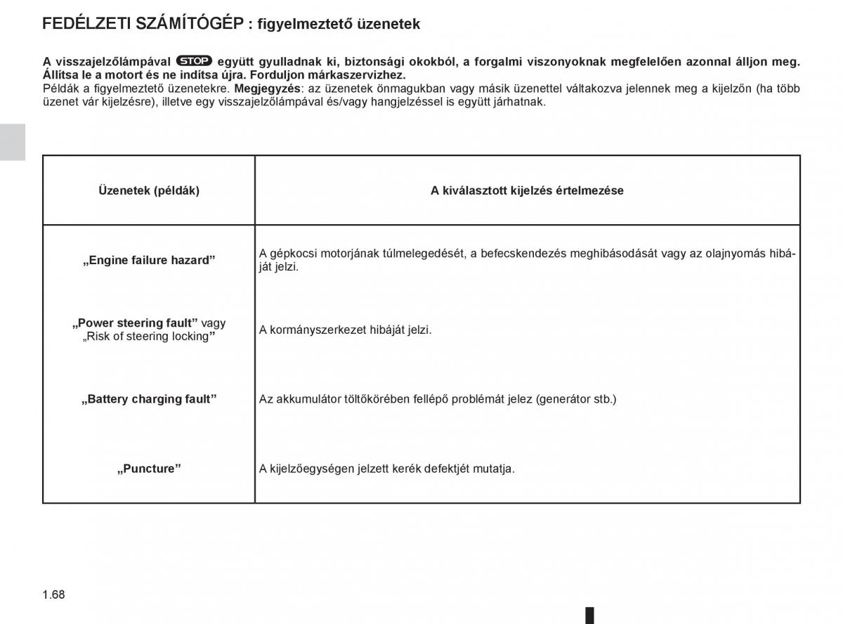 Renault Fluence Kezelesi utmutato / page 72