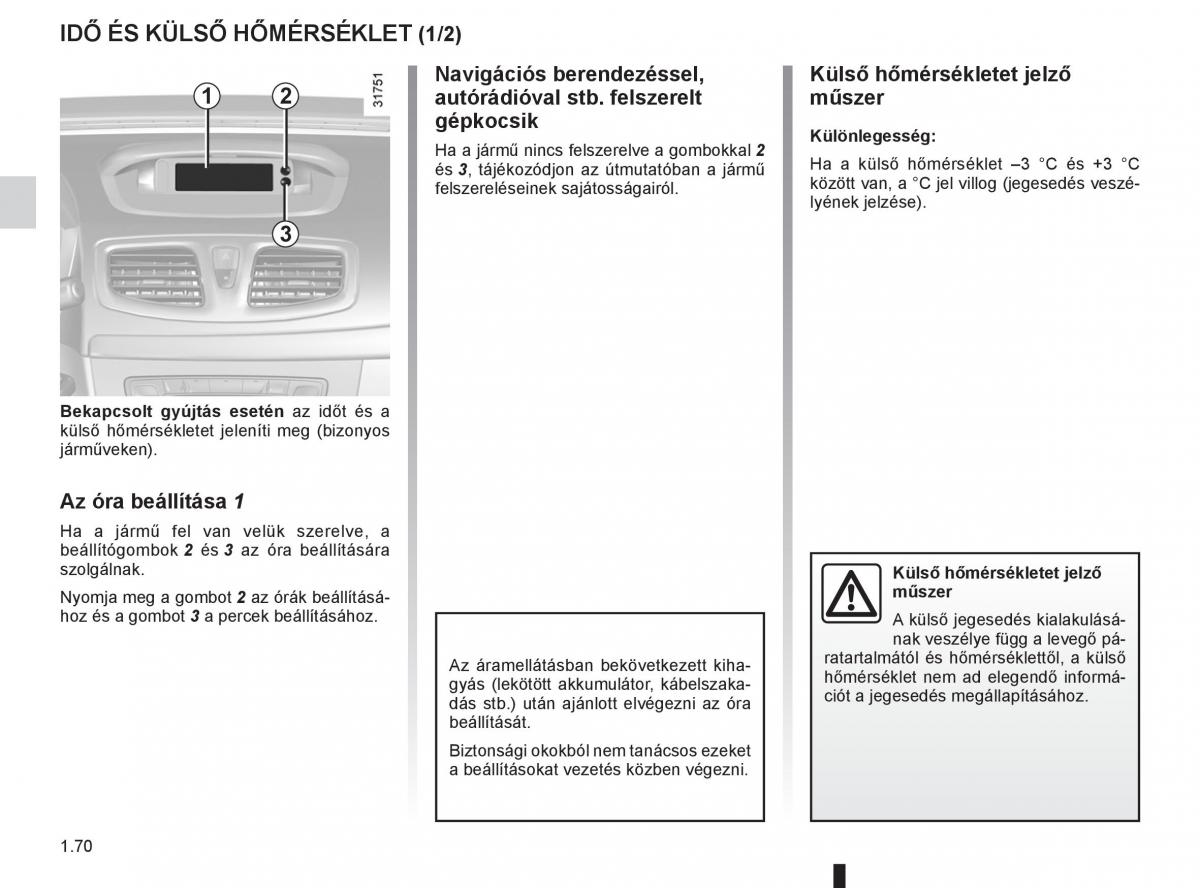 Renault Fluence Kezelesi utmutato / page 74