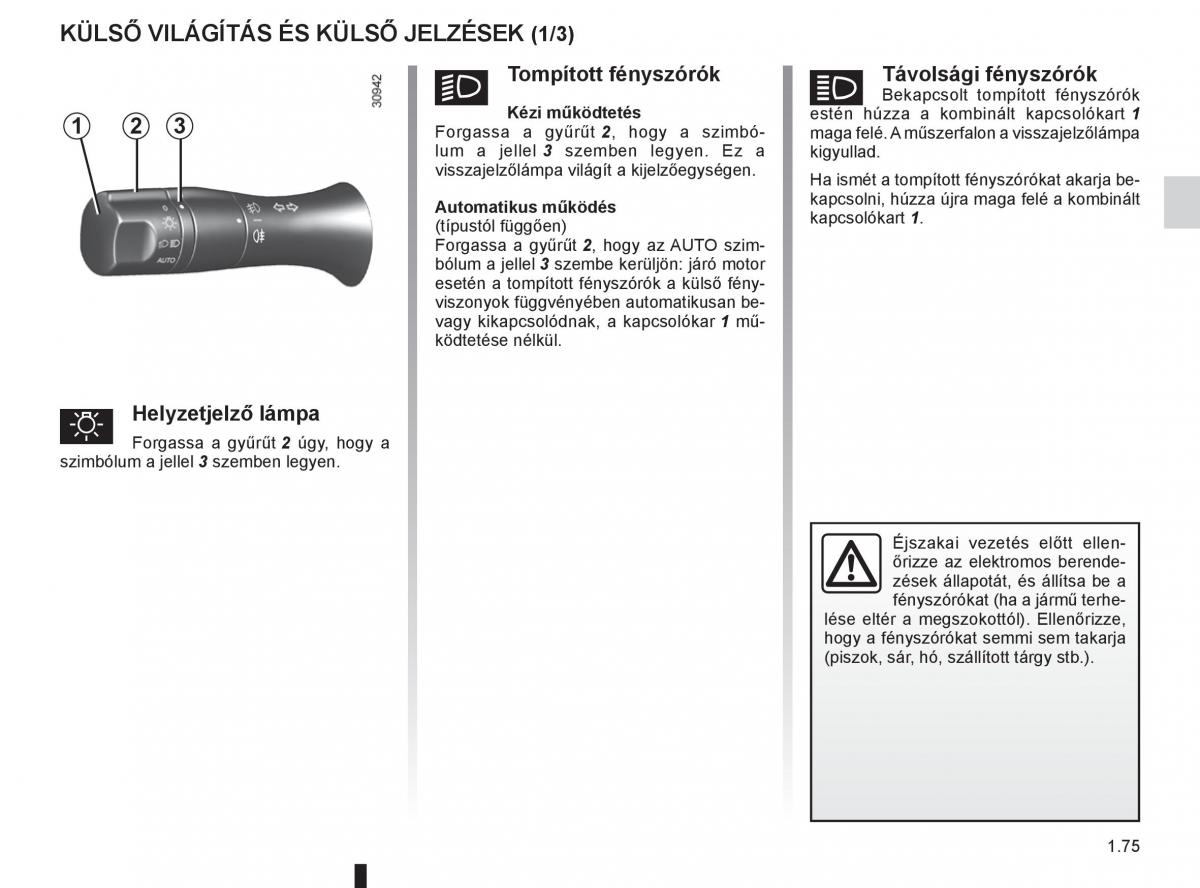 Renault Fluence Kezelesi utmutato / page 79