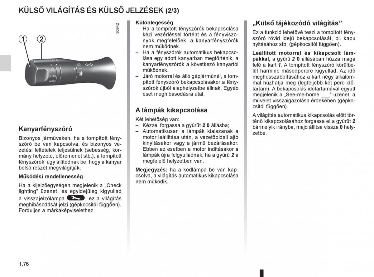 Renault Fluence Kezelesi utmutato / page 80