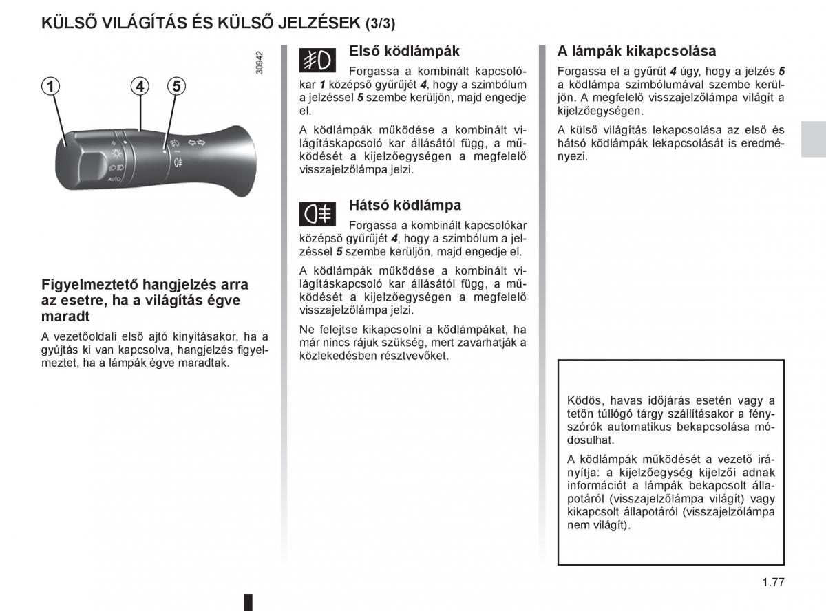 Renault Fluence Kezelesi utmutato / page 81