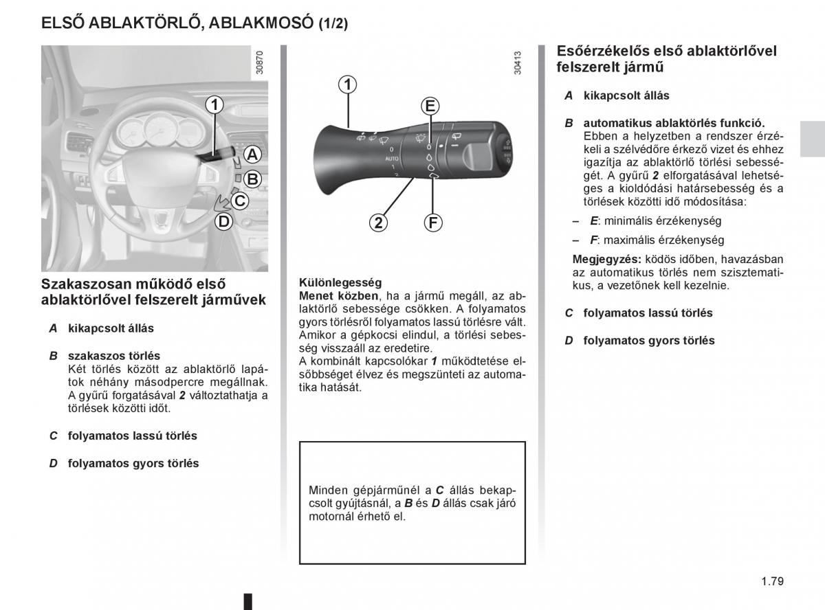 Renault Fluence Kezelesi utmutato / page 83